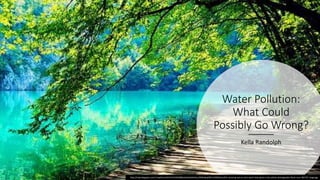 Water Pollution:
What Could
Possibly Go Wrong?
Kella Randolph
http://4.bp.blogspot.com/-UiswEVxmGYU/UrIO7GEB80I/AAAAAAAAALc/tKRDs0aq5BY/s1600/beautiful-amazing-nature-tree-water-lake-green-color-photo-photography-favim-com-461737_large.jpg
 
