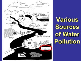 Various Sources of Water Pollution Oil Spill 