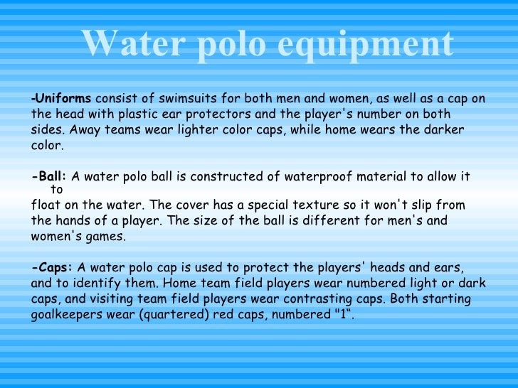 Water polo equipment list Clearance