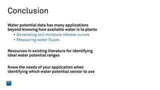 Water Potential 201: Getting the Most from Each Measurement | PDF