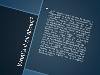 "Water" by Philip Larkin