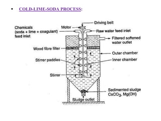  COLD-LIME-SODA PROCESS:
 