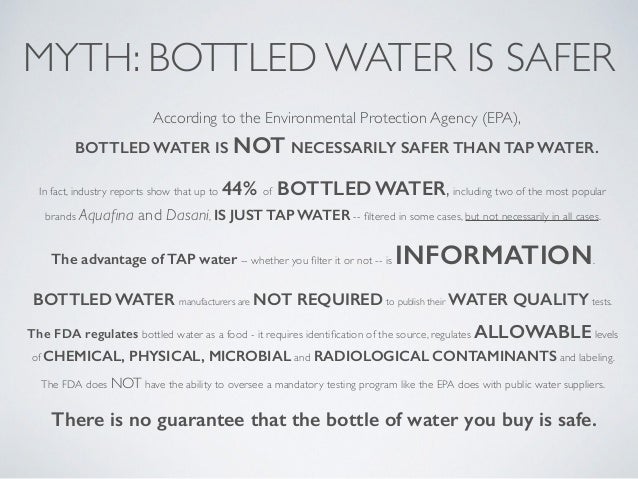 tap water vs bottled water essay