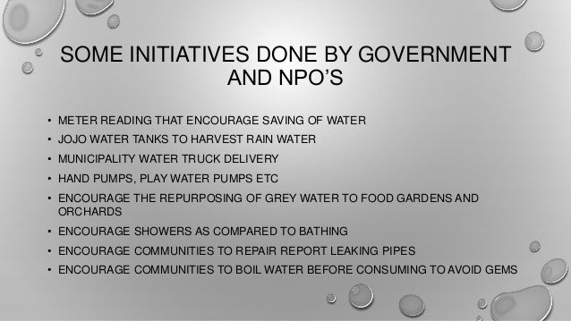 Water Problem In South Africa