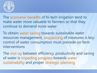 Technical Seminar “Water Efficiency, Water Productivity, Water Saving ...