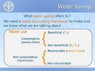 Technical Seminar “Water Efficiency, Water Productivity, Water Saving ...
