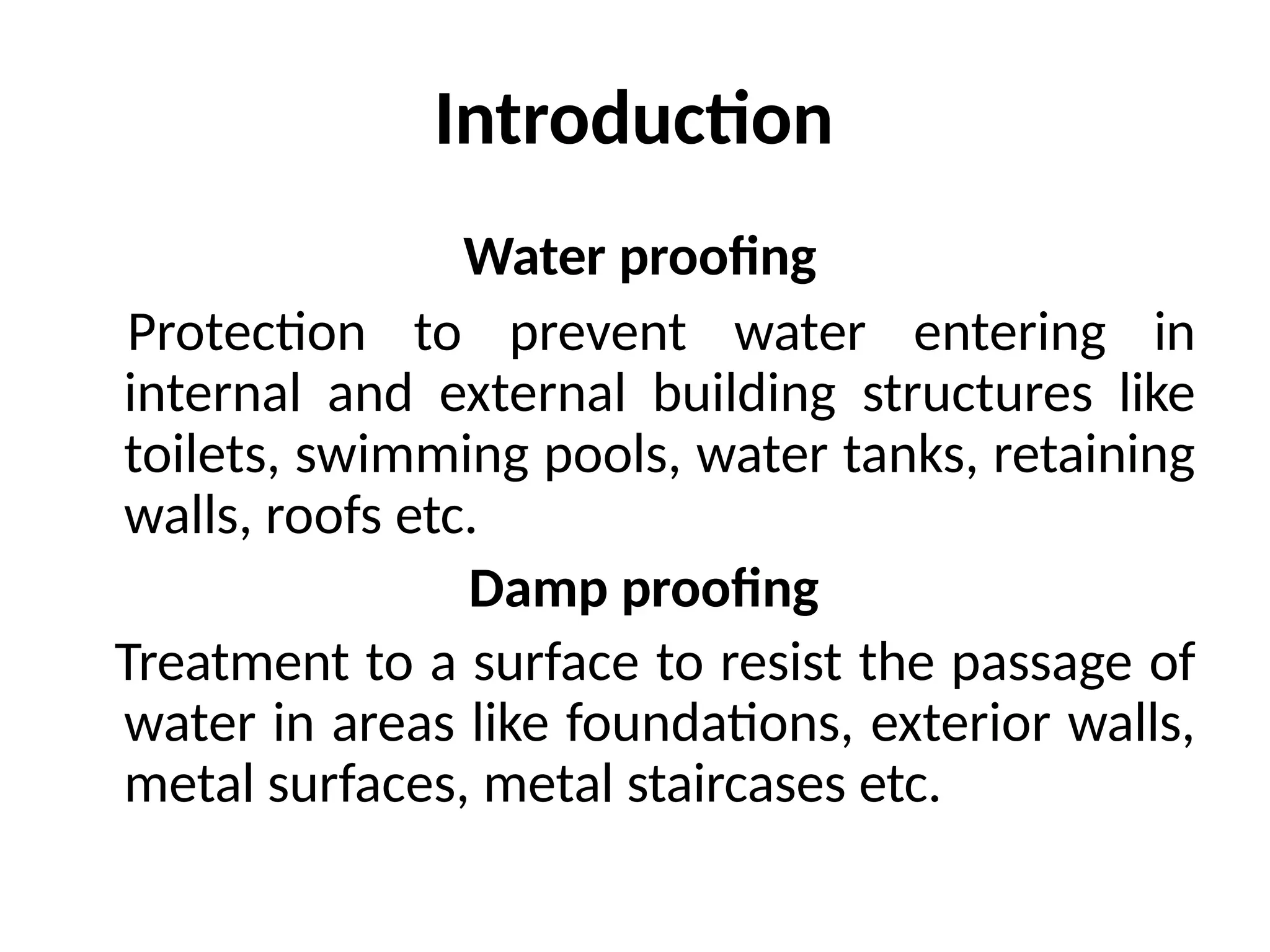 waterproofing materials building materials | PPTX