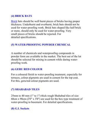 Waterproofing building work procedure - type, advantages, precautions | PDF