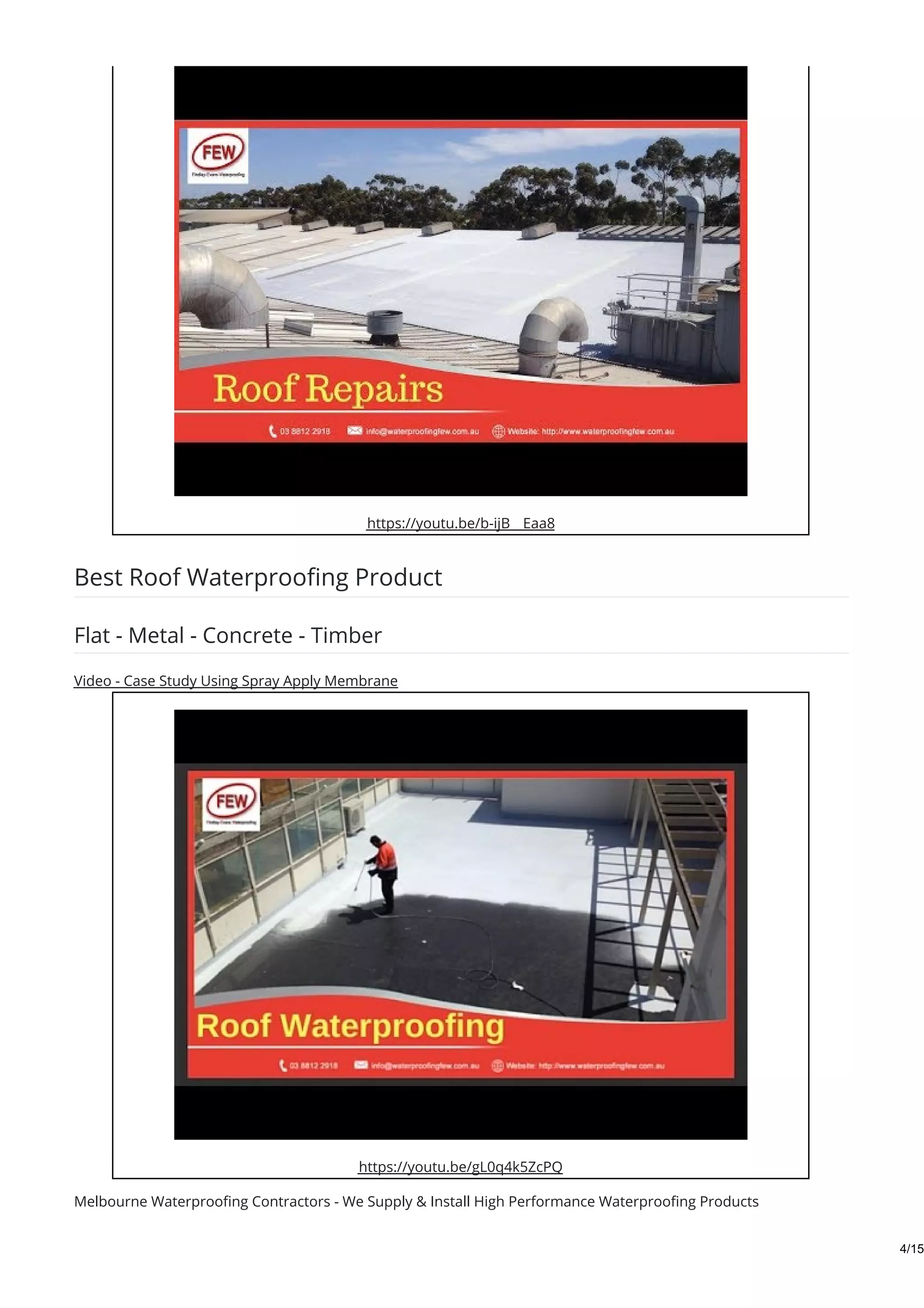 Waterproofing Method for Concrete Roof Slab - How to Repair Leaking ...