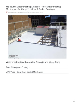 Waterproofing Method for Concrete Roof Slab - How to Repair Leaking ...