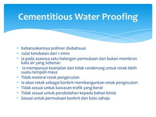 Water proofing materials | PPTX