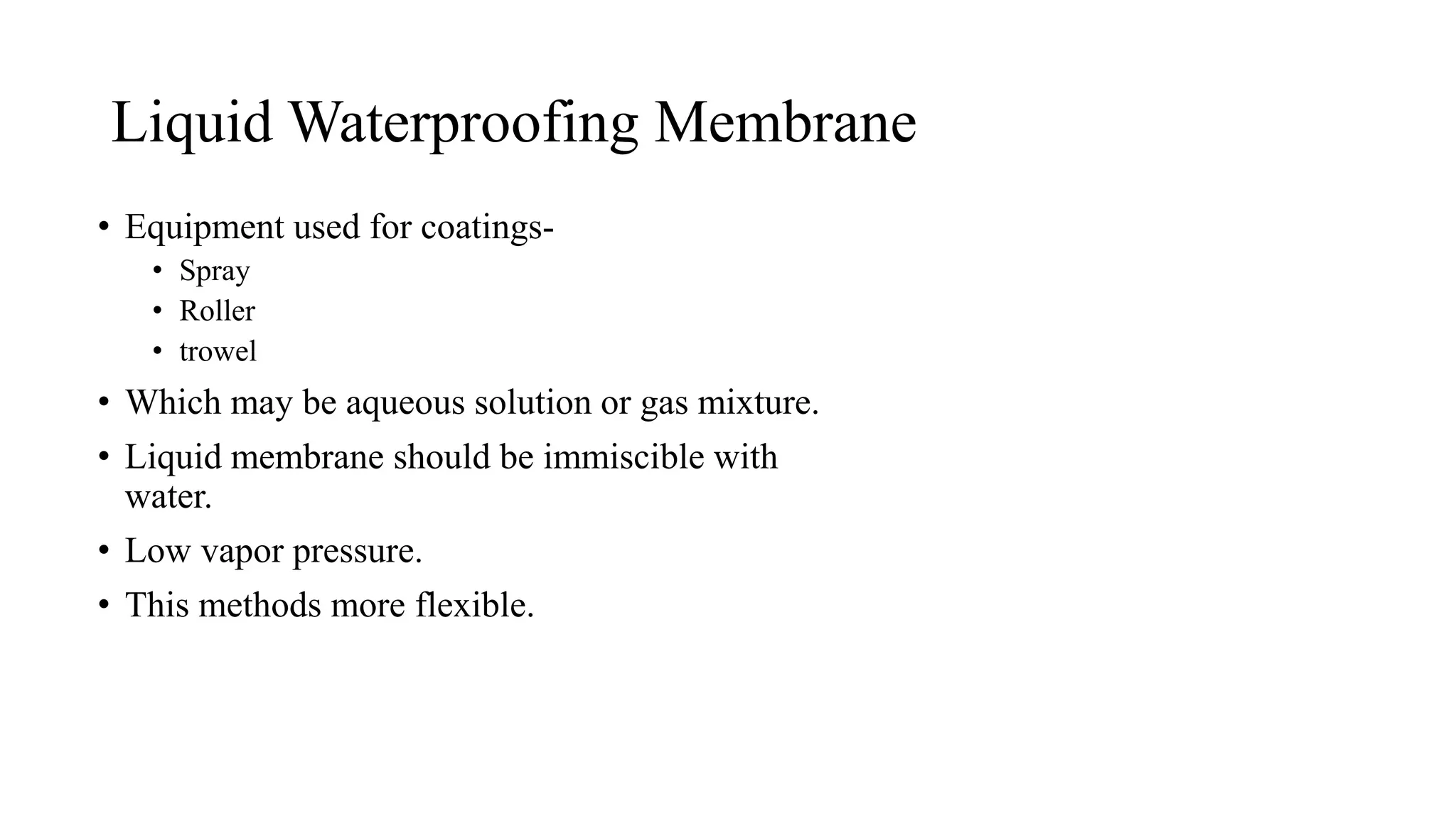 Waterproofing methods & materials used in construction | PPTX