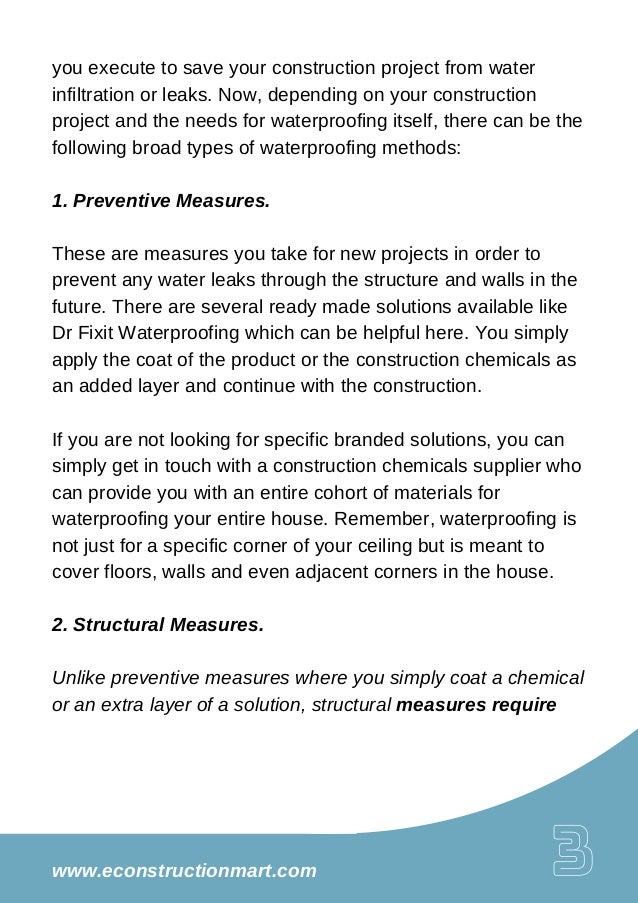 Waterproofing In Buildings Pdf Types Methods And Waterproofing In