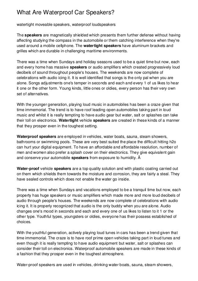 best waterproof car speakers