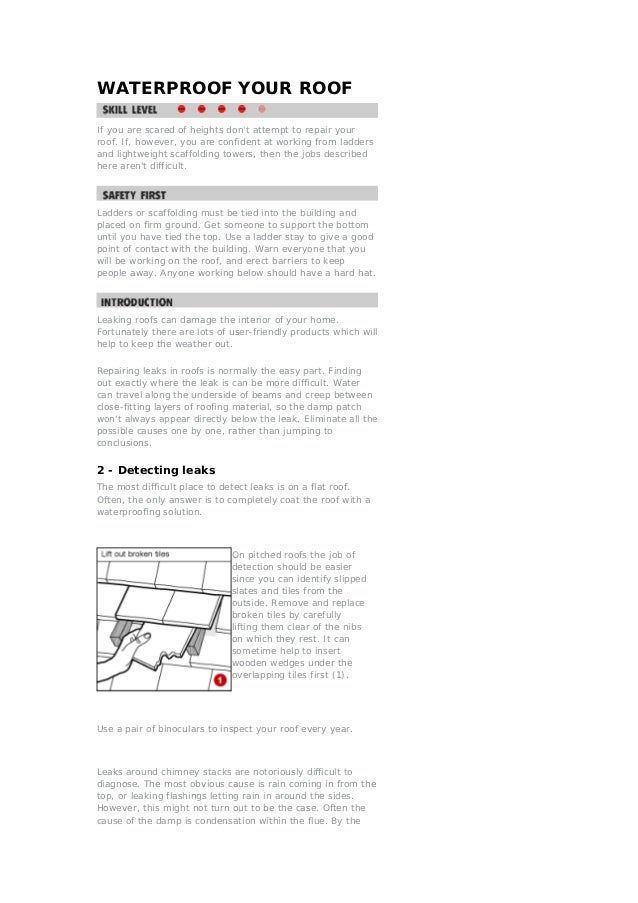Waterproof Your Roof