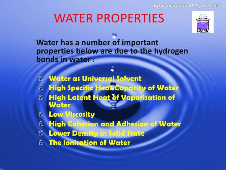 Water properties