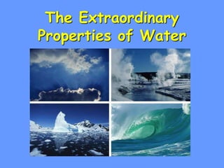 The Extraordinary
Properties of Water
 