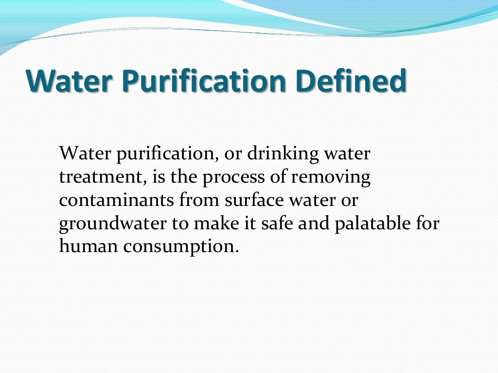 water purification system research paper