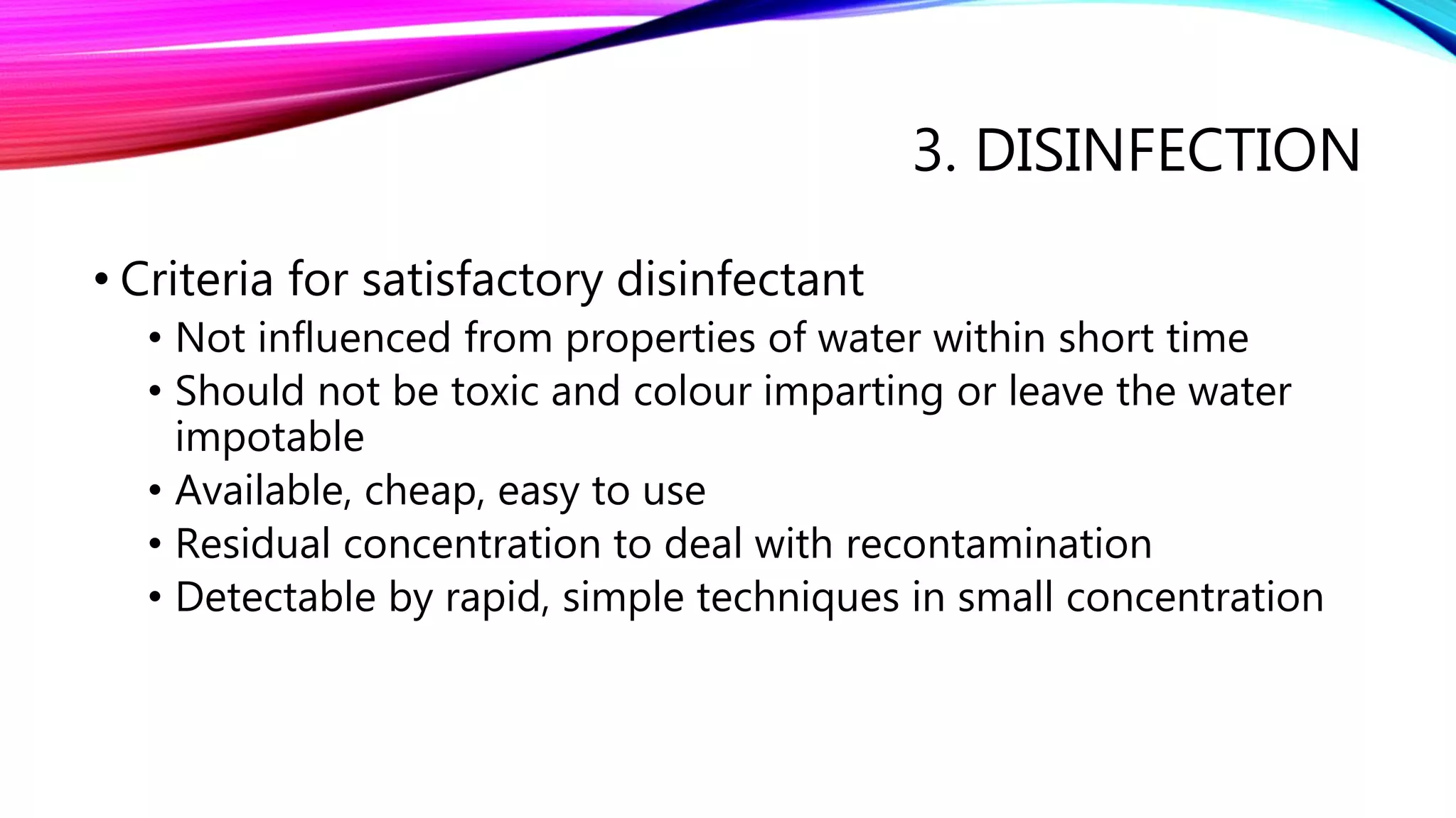 Water purification large scale