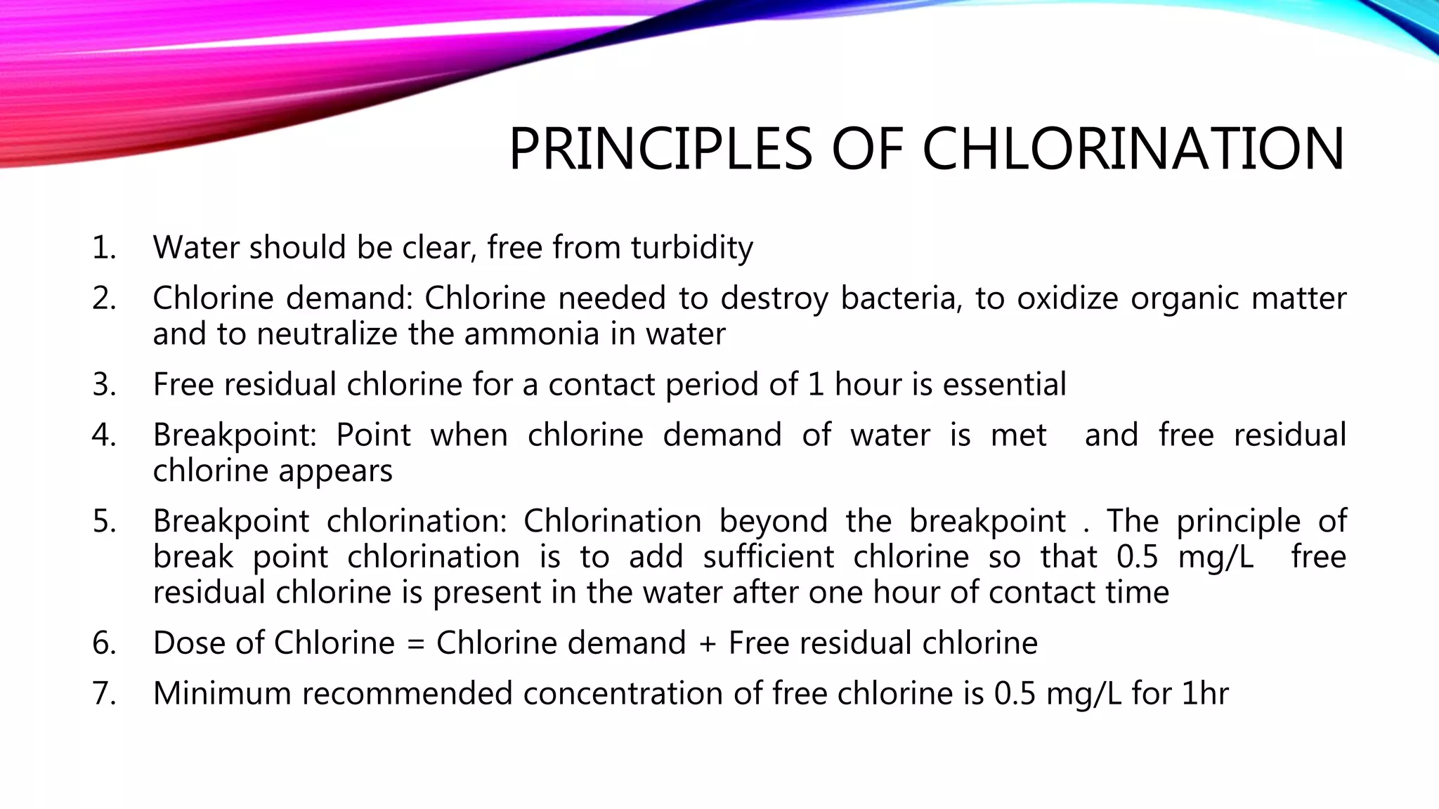 Water purification large scale