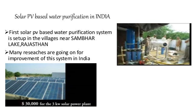 water purification using solar energy