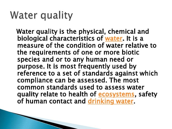 Water quality