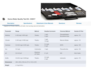 Drinking Water Quality Evaluation   .ppt