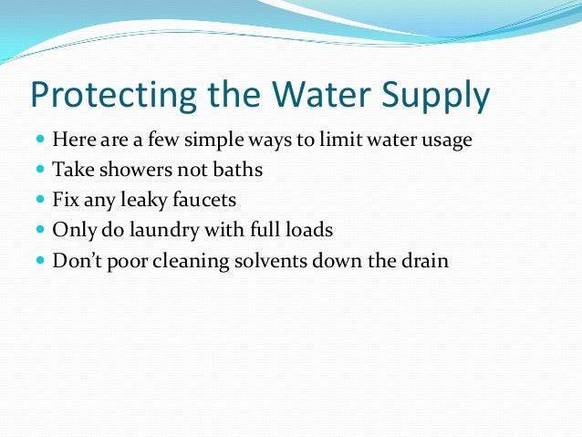ways to limit water usage