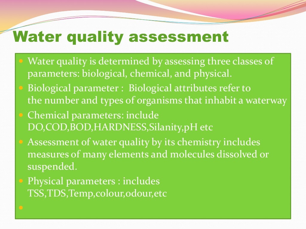 water quality assessment dissertation