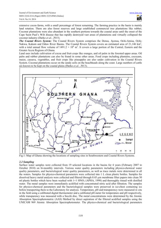 Water quality assessment of the southwestern and coastal river systems ...