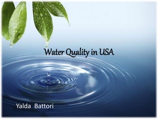 Water Quality in USA
Yalda Battori
 