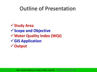 Water quality mapping for solapur district using gis | PPTX