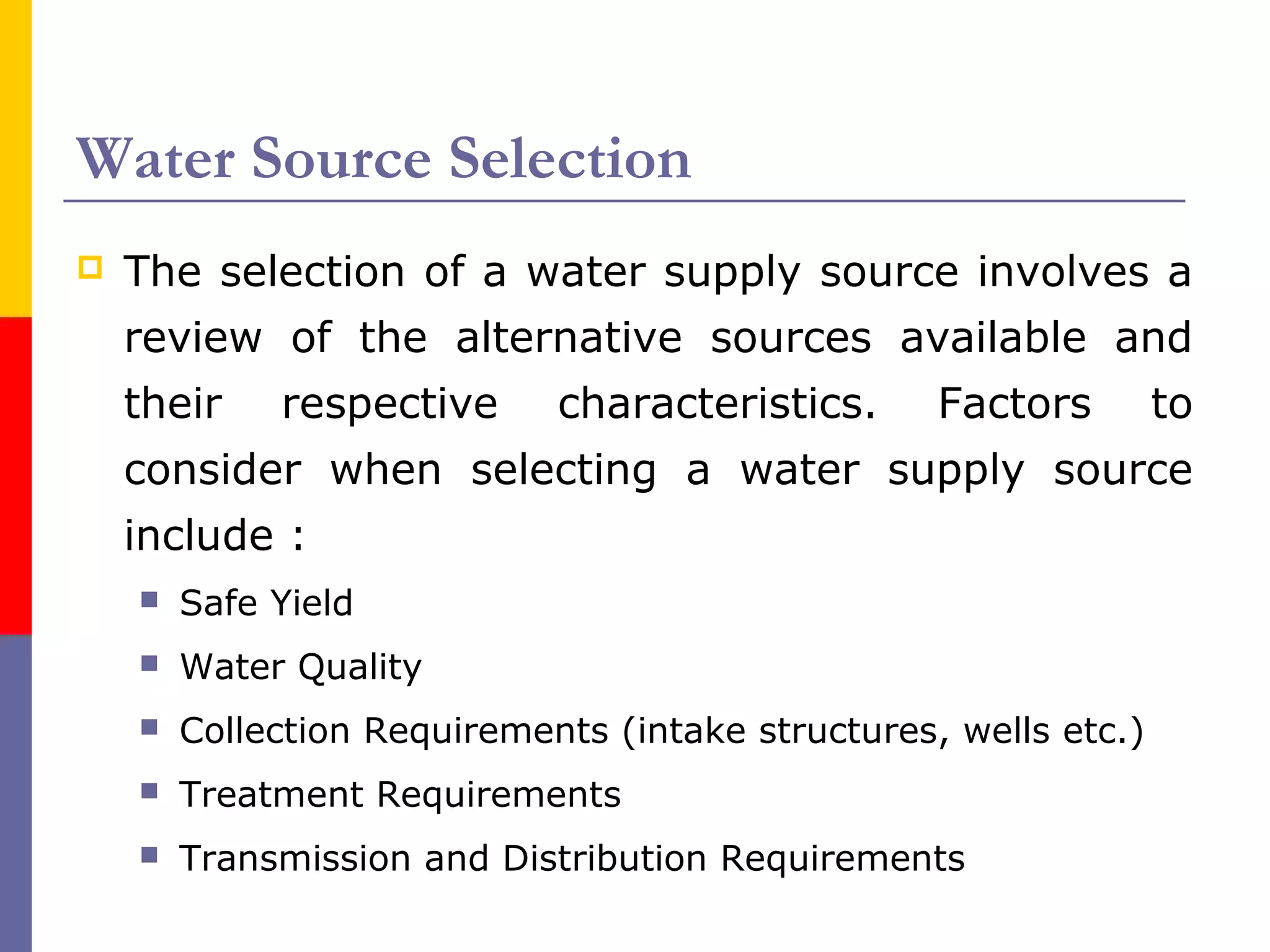 Water Source Indication Water quality monitoring | PPS