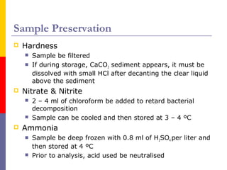 Counter Sample Preservation Water quality monitoring | PPS