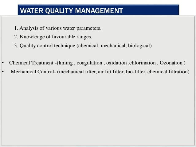 Monitoring of Water quality in aquaculture production system
