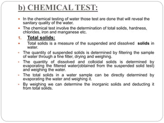 Solids Testing Water quality testing | PPTX