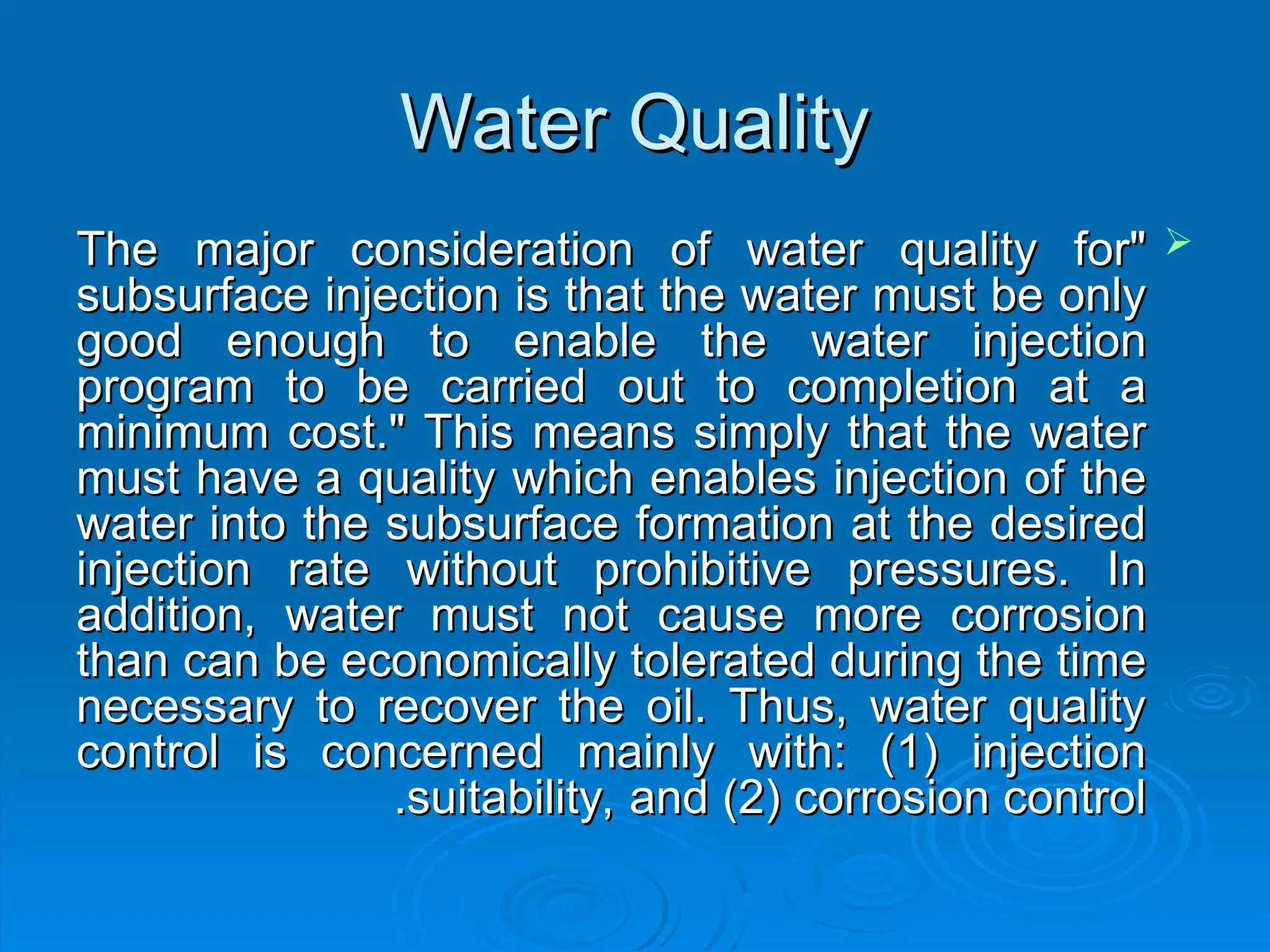 WATER QUALITY & TEST METHODS FOR SUBSURFACE INJECTION.ppt