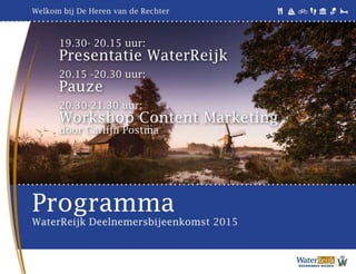WaterReijk Deelnemersbijeenkomst 2015