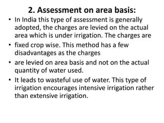 Water requirement of crops and reservoir planing | PPTX