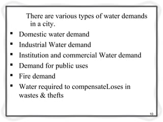 Water demand/Waterrequirements | PPT