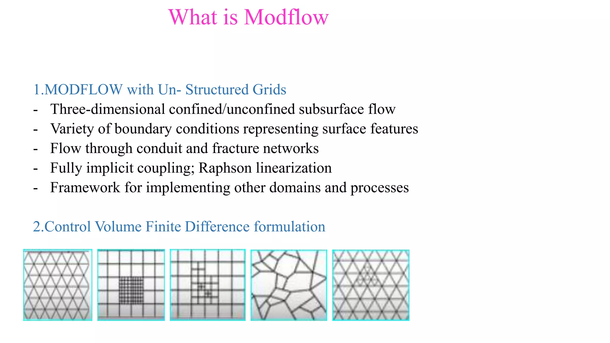 Water resource model modflow | PPTX