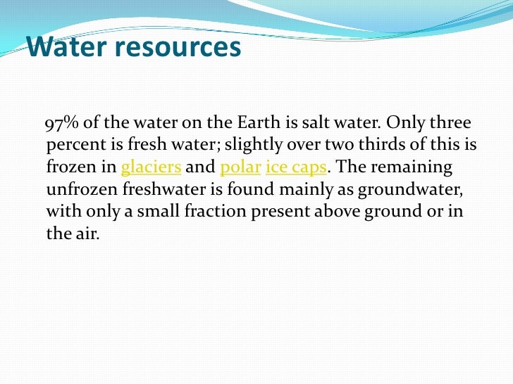 Water resources
