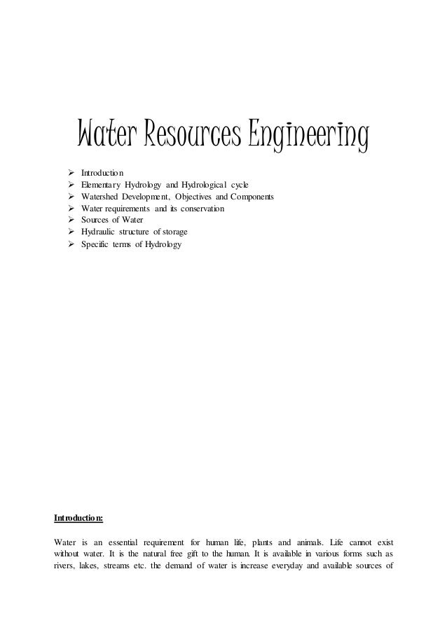 Water resources engineering