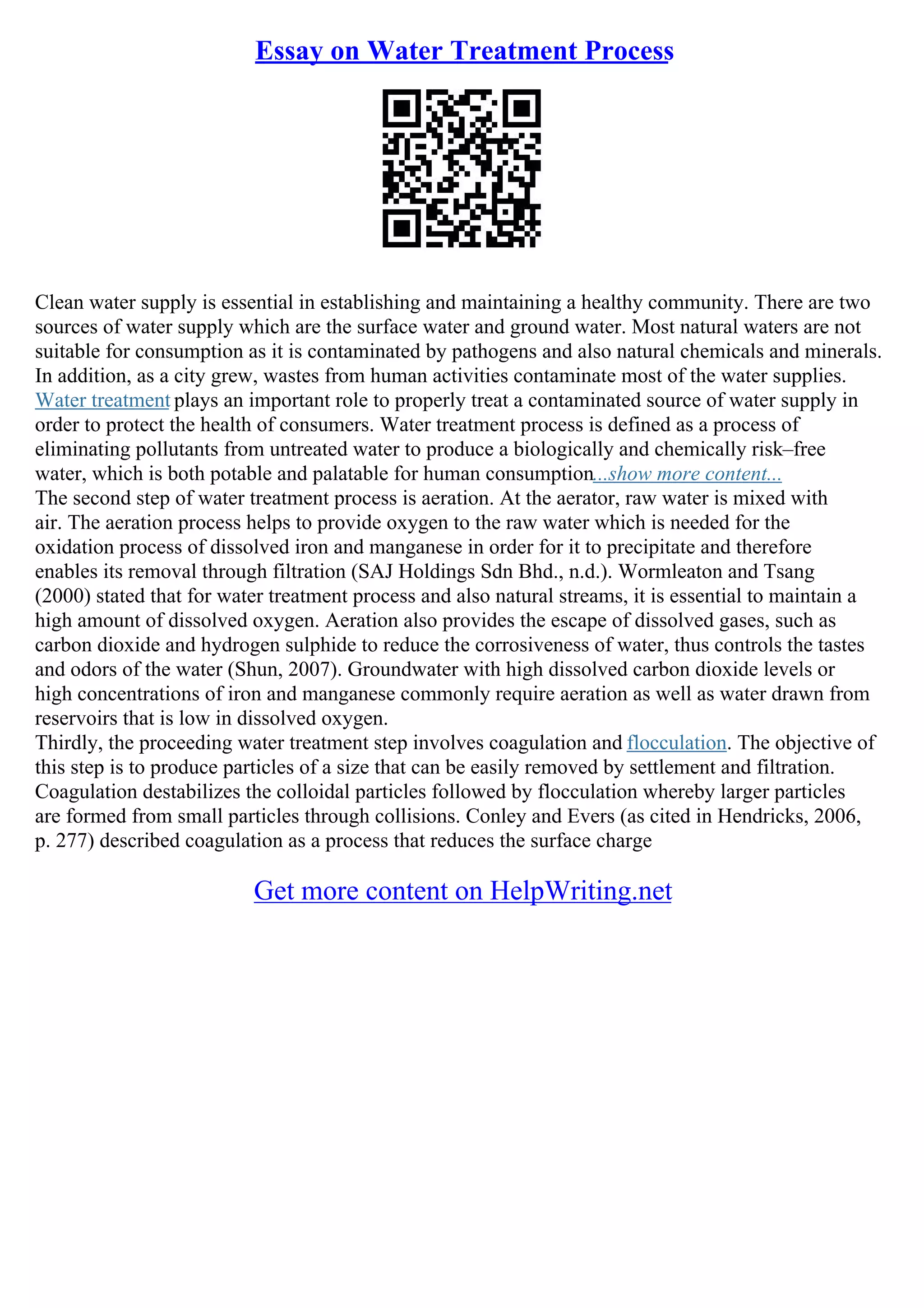 Water Resources Essay PDF