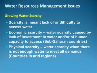 Water resources management in africa | PPTX