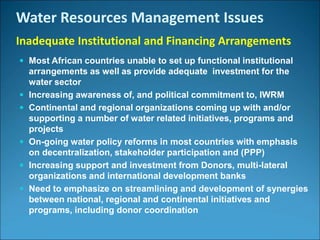 Water resources management in africa | PPTX