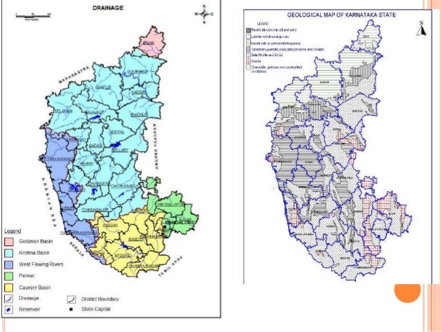 Karnataka Rivers Map / Karnataka Map State And Districts Information