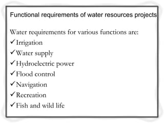Water resources planning and development m5 | PPTX