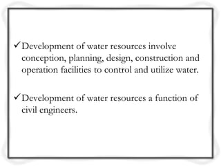 Water resources planning and development m5 | PPTX