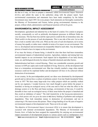 Water resources planning & environmental considerations | PDF